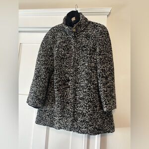 JCREW Italian Wool Tweed Speckled Boucle Lodge Coat